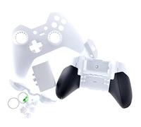 Deal4GO Boîtier de Remplacement Complet avec poignées en Caoutchouc/Pare-Chocs LB RB pour Manette Xbox One Elite Blanc