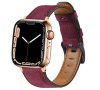 DEALELE Bande pour iWatch 38mm 42mm 40mm 44mm, Bracelet de Remplacement Cuir Rétro Doux pour Apple Watch Series 5/4 / 3 Femme Homme, 38/40mm, Violet, Le Cas échéant.