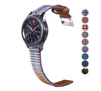 DEALELE Bandes Compatible pour Samsung Gear S3 Frontier/Classic/Galaxy Watch 46mm, Bracelet de Remplacement 22mm Cuir Tissu avec Boucle en Métal, Colorful