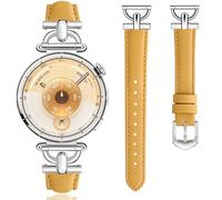 DEALELE Bracelet Compatible avec Huawei Watch GT5 Pro 42mm / GT5 41mm / GT4 41mm / Garmin Venu 3S / Forerunner 265S / 255S / Fossil Women's Gen 6, Bracelet en Cuir Souple Métallique de 18mm pour Femme