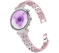 DEALELE Bracelet compatible avec Huawei Watch GT6 / GT5 / GT4 41 mm / GT5 Pro 42 mm / Fossil Women's Gen 6 / Gen 5E 42 mm / Garmin Venu 3S, 18 mm Bling Rhinestone Diamond Bracelet en métal pour femme