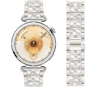 Dealele Bracelet compatible avec Huawei Watch GT6 / GT5 / GT4 41 mm / GT5 Pro 42 mm / Fossil Women's Gen 6 / Gen 5E 42 mm / Garmin Venu 3S, Bracelet en métal avec strass diamant de 18 mm pour femmes