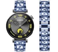 DEALELE Bracelet compatible avec Huawei Watch GT6 / GT5 / GT4 41 mm / GT5 Pro 42 mm / Fossil Women's Gen 6 / Gen 5E 42 mm / Garmin Venu 3S 18 mm Bracelet en métal avec strass scintillants pour femme