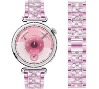 Dealele Bracelet compatible avec Huawei Watch GT6 / GT5 / GT4 41 mm / GT5 Pro 42 mm / Fossil Women's Gen 6 / Gen 5E 42 mm / Garmin Venu 3S, Bracelet en métal avec strass en diamant de 18 mm pour