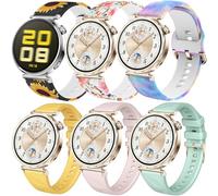 DEALELE Bracelet Compatible avec Huawei Watch GT6 / GT5 / GT4 41mm / GT5 Pro 42mm / Garmin Venu 3S / Forerunner 265S / Fossil Women's Gen 6, Bracelet de rechange en silicone doux Ice Crystal de 18 mm