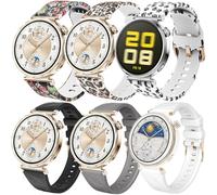 DEALELE Bracelet Compatible avec Huawei Watch GT6 / GT5 / GT4 41mm / GT5 Pro 42mm / Garmin Venu 3S / Forerunner 265S / Fossil Women's Gen 6, Bracelet de rechange en silicone Ice Crystal de 18mm doux