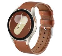 DEALELE Bracelet compatible avec Samsung Galaxy Watch 4/4 Classic/Galaxy 5/5 Pro/Galaxy 3 41 mm/Galaxy Watch 42 mm/Active 2 20 mm Bracelet de rechange en cuir pour Huawei GT2 / GT3 42 mm Marron