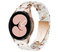 DEALELE Bracelet compatible avec Samsung Galaxy Watch 4/4 Classic/Galaxy Watch 5/5 Pro/Galaxy 3 41 mm/Active 2, 20 mm en résine colorée de rechange pour Huawei GT3/GT2 42 mm, nougat