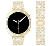 DEALELE Bracelet Compatible avec Samsung Galaxy Watch 7/5 / 4 40 mm 44 mm / FE 40 mm / 5 Pro 45 mm, Bracelets de montre en métal avec diamants scintillants de 20 mm avec coque de protection de