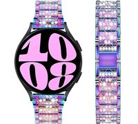 DEALELE Bracelet de rechange en métal à paillettes de 20 mm pour montre Samsung Galaxy Watch 7, FE, 6, 6 Classic, 5, 5 Pro, 4, 4 Classic, 3 41 mm, Active, 2, Huawei GT3 42 mm/GT2 42 mm