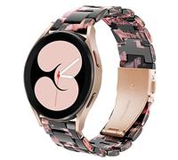 DEALELE Bracelet compatible avec Samsung Galaxy Watch 7 / FE / 6/6 Classic / 5/5 Pro / 4/4 Classic / 3 41 mm, bracelets de rechange en résine colorée de 20 mm pour Huawei GT3 42 mm / GT2 42 mm, noir