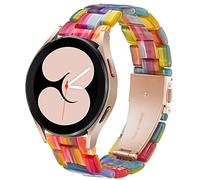 DEALELE Bracelet compatible avec Samsung Galaxy Watch 7 / FE / 6/6 Classic / 5/5 Pro / 4/4 Classic / 3 41 mm, bracelets de rechange en résine colorée de 20 mm pour Huawei GT3 42 mm / GT2 42 mm