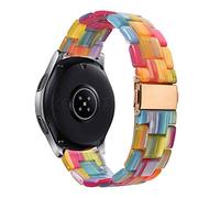 DEALELE Bracelet compatible avec Samsung Gear S3 Frontier/Classic/Galaxy Watch 46 mm/Galaxy 3 45 mm, 22 mm en résine colorée pour Huawei Watch 3/GT2 46 mm (arc-en-ciel)