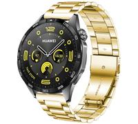 DEALELE Bracelet Compatible pour Samsung Gear S3 Frontier/Classic/Galaxy Watch 46mm, Bracelet de Remplacement 22mm Métal Solide en Acier Inoxydable, Or