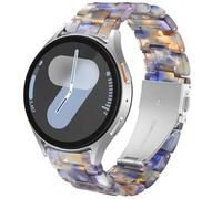 DEALELE Bracelet Compatible pour Samsung Gear Sport/Galaxy Watch 42mm / Active/Huawei Watch 2, Bracelet de Remplacement 20mm Résine Métal, Ice Blue