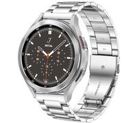 DEALELE Bracelet Compatible pour Samsung Gear Sport/Galaxy Watch 42mm / Active/Huawei Watch 2, Métal Solide d'acier Inoxydable de 20mm Remplacement Wristband, Argent