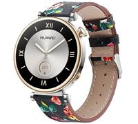 DEALELE Bracelet de rechange compatible avec Huawei Watch GT5 Pro 42 mm/GT5 41 mm/GT4 41 mm/Garmin Venu 3S/Forerunner 265S/255S/Fossil Women's Gen 6, 18 mm Echtleder Bedruckt, 18mm, Cuir