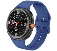 DEALELE Bracelet de rechange compatible avec Samsung Galaxy Watch 8 40 mm/44 mm/8 Classic 46 mm, bracelet de rechange en silicone doux et respirant pour homme et femme, M/L, bleu marine officiel