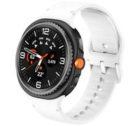 DEALELE Bracelet de rechange compatible avec Samsung Galaxy Watch 8 40 mm/44 mm/8 Classic 46 mm, bracelet de rechange en silicone doux et respirant pour homme et femme, M/L, blanc