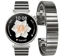 DEALELE Bracelet de rechange en acier inoxydable compatible avec Huawei Watch GT4 41 mm/Fossil Q Venture Gen 4/3 / Women's Gen 5E 42 mm / Women's Gen 6, 18 mm pour homme et femme, Noir/transparent