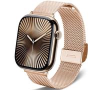 Dealele Bracelet de rechange en acier inoxydable fin pour montre Apple Watch 42 mm, 41 mm, 40 mm, 38 mm, compatible avec iWatch Série 10/9 / 8/7 / 6/5 / 4/3 / SE pour homme et femme, 42mm/44mm/45mm