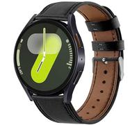 DEALELE Bracelet Compatible pour Galaxy Watch 42mm / Active, Bracelet de Remplacement Cuir Imprimé Modèle pour Samsung Gear Sport/Huawei Watch 2 Sport, Noir