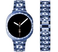 DEALELE Bracelet et étui compatibles avec Samsung Galaxy Watch 8 40 mm/44 mm - Bracelet en métal avec strass et coque de protection brillante pour homme et femme, galaxy 8 (40mm), Alliage de zinc