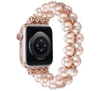 DEALELE Bracelets compatibles avec Apple Watch 49 mm/46 mm/42 mm/45 mm/41 mm/44 mm/40 mm/38 mm, bijou en diamant brillant, bracelet élastique pour iWatch 10 9 8 7 6 5 4 3 SE Ultra femmes, 38mm/40mm