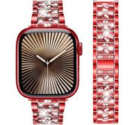 DEALELE Bracelets compatibles avec Apple Watch 49 mm, 46 mm, 42 mm, 45 mm, 41 mm, 44 mm, 40 mm, bracelet de rechange en métal avec strass pour iWatch Series 10/9/8/7/6/5/4/3/SE/Ultra pour homme et