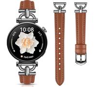 DEALELE Bracelets compatibles avec Huawei Watch GT5 Pro 42 mm / GT5 41 mm / GT4 41 mm / Garmin Venu 3S / Forerunner 265S / 255S / Fossil Women's 6e génération 18 mm Bracelet en cuir souple en métal