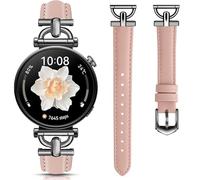 DEALELE Bracelets compatibles avec Huawei Watch GT5 Pro 42 mm / GT5 41 mm / GT4 41 mm / Garmin Venu 3S / Forerunner 265S / 255S / Fossil Women's 6e génération 18 mm Bracelet en cuir souple en métal