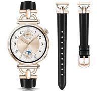 DEALELE Bracelets compatibles avec Huawei Watch GT5 Pro 42 mm / GT5 41 mm / GT4 41 mm / Garmin Venu 3S / Forerunner 265S / 255S / Fossil Women's 6e génération, bracelet en cuir souple en métal pour