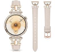 DEALELE Bracelets compatibles avec Huawei Watch GT5 Pro 42 mm / GT5 41 mm / GT4 41 mm / Garmin Venu 3S / Forerunner 265S / 255S / Fossil Women's 6e génération 18 mm Bracelet en cuir souple en métal