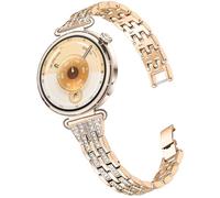 DEALELE Bracelets compatibles avec Huawei Watch GT6 41 mm / GT5 Pro 42 mm / GT5 / GT4 41 mm / Fossil Women's Gen 6 / Gen 5E 42 mm / Garmin Venu 3S, 18 mm Bracelet fin en métal avec strass pour femme