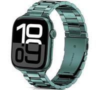 DEALELE Bracelets compatibles avec iWatch 49 mm, 46 mm, 45 mm, 44 mm, 42 mm, bracelet de rechange en acier inoxydable pour Apple Watch Series 10/9/8/7/6/5/4/3/SE/Ultra pour homme et femme, vert