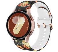 DEALELE Bracelets compatibles avec Samsung Galaxy Watch 6/6 Classic/5/5 Pro/4/4 Classic/Galaxy 3 41 mm/Active 2, bracelet de rechange en cuir diamant brillant de 20 mm pour Huawei GT3 42 mm, Silicone