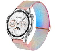 DEALELE Bracelets compatibles avec Samsung Galaxy Watch 6/6 Classic / 5/5 Pro / 4/4 Classic/Galaxy 3 41mm, sangle de remplacement en nylon élastique à points arc-en-ciel de 18 mm 20 mm 22 mm pour