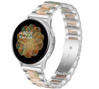 DEALELE Bracelets compatibles avec Samsung Galaxy Watch 7 / FE / 6/6 Classic / 5/5 Pro / 4/4 Classic / 3 41 mm, 20 mm, bracelet en métal coloré avec bracelet en résine pour Huawei GT3 42 mm pour homme