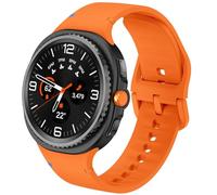 DEALELE Bracelets compatibles avec Samsung Galaxy Watch 8 40 mm/44 mm/8 Classic 46 mm, bracelet de rechange en silicone doux et respirant pour homme et femme, M/L, orange