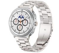 DEALELE Bracelets compatibles avec Samsung Galaxy Watch 8 (40 mm/44 mm) / 8 Classic (46 mm), bracelet de rechange en acier inoxydable uni pour homme et femme, lumière étoilée