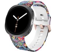 DEALELE Bracelets compatibles avec Samsung Galaxy Watch 8 40 mm/44 mm/8 Classic 46 mm, sans espace - Bracelet de rechange en silicone doux imprimé pour homme et femme, méduses colorées