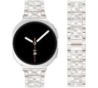 DEALELE Bracelets compatibles avec Samsung Galaxy Watch 8 de 40 mm, 44 mm, 8 Classic, 46 mm, bracelet de rechange en métal bling strass pour homme et femme, galaxy 8 (40mm/44mm/46mm), Alliage de zinc
