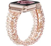 DEALELE Bracelets perlés compatibles avec Apple Watch 49 mm, 46 mm, 45 mm, 44 mm, 42 mm, bracelets élastiques en cristaux perlés faits main pour iWatch Series 10/9 / 8/7 / 6/5 / 4/3 / SE/Ultra pour