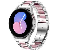 DEALELE Compatible avec Samsung Galaxy Watch 6 / 6 Classic / 5 / 5 Pro / 4 / 4 Classic / 3 41 mm / Active 2, Bracelet de rechange en acier inoxydable de 20 mm pour Huawei GT2 42 mm / GT3 42 mm, Argent
