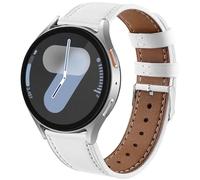 DEALELE Compatible avec Samsung Galaxy Watch 6/6 Classic/5/5 Pro/Galaxy Watch 4/4 Classic/3 41 mm/Active 2, bracelet de rechange en cuir souple de 20 mm pour Huawei GT2 42 mm/GT3 42 mm, blanc, 20mm,