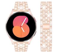 DEALELE Compatible avec Samsung Gear Sport / Galaxy 3 41 mm / Galaxy 4 Watch / Galaxy Watch 42 mm / Active 2, 20 mm strass diamant bracelet métal bracelet de remplacement pour Huawei GT2 42 mm