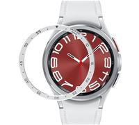 DEALELE Coque de lunette compatible avec Samsung Galaxy Watch 6 Classic de 43 mm, anneau de protection en aluminium anti-rayures adhésif léger (43 mm, argent)