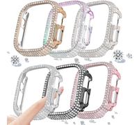 DEALELE Lot de 6 boîtiers de montre compatibles avec Apple Watch Series Ultra 2 49 mm/Ultra 49 mm, strass à paillettes, protection anti-rayures (49 mm, 6 couleurs)