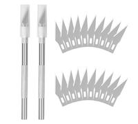 DealKits 2 Kits Ensemble Scalpel, Precision Cutter Scalpel avec 20 lames, Couteau pour Loisirs Créatifs, Cutter de précisioncouteau artisanal pour l'artisanat Découpe de Travail d'art Bricolage