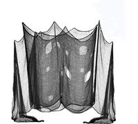 DealKits Tissu décoratif d'halloween 600x120,Noir,Tissu décoratif pour décoration de fête d'halloween,Tissu Effrayant pour Une Ambiance Mystique, Les Halls, Les porches et Les fenêtres